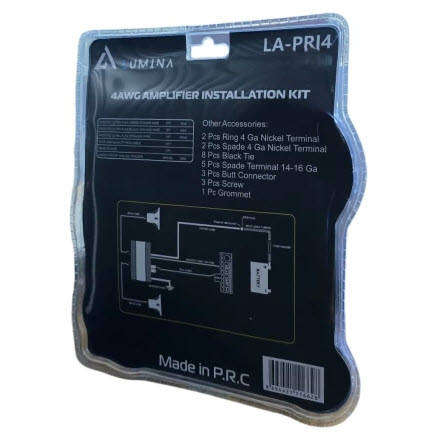 LUMINA LA-PRI4 AMPLIFIER 4 GAUGE WIRING Hardwire Kit