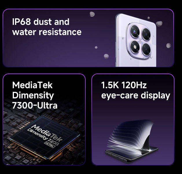 Xiaomi Redmi Note 14 Pro 5G smartphone, 8+256GB, Midnight Black, 200MP OLED 6.7" Screen