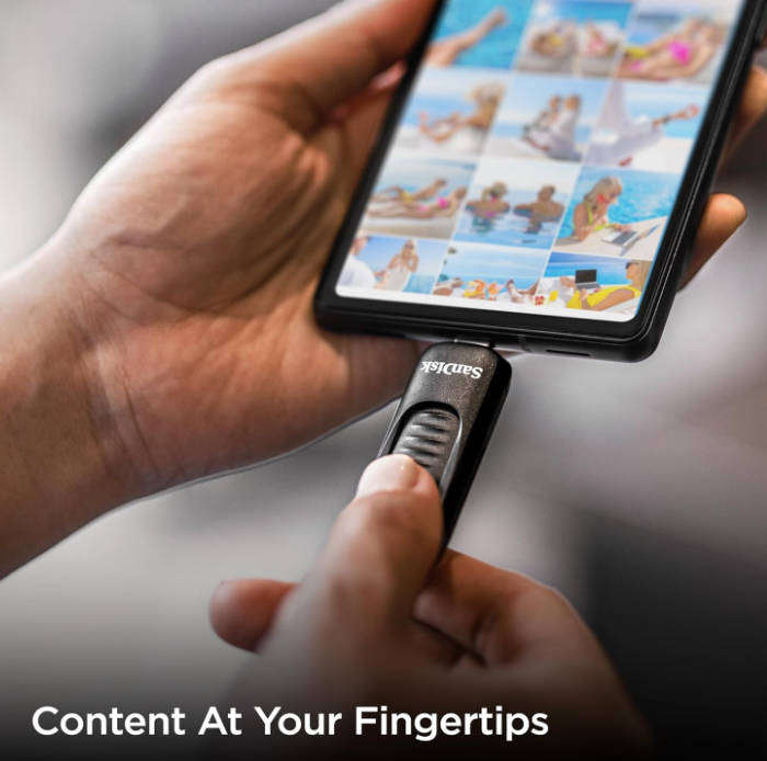 SanDisk 128GB Ultra Slider USB3.2 Type-C flash drive, USB stick upto 300mbps