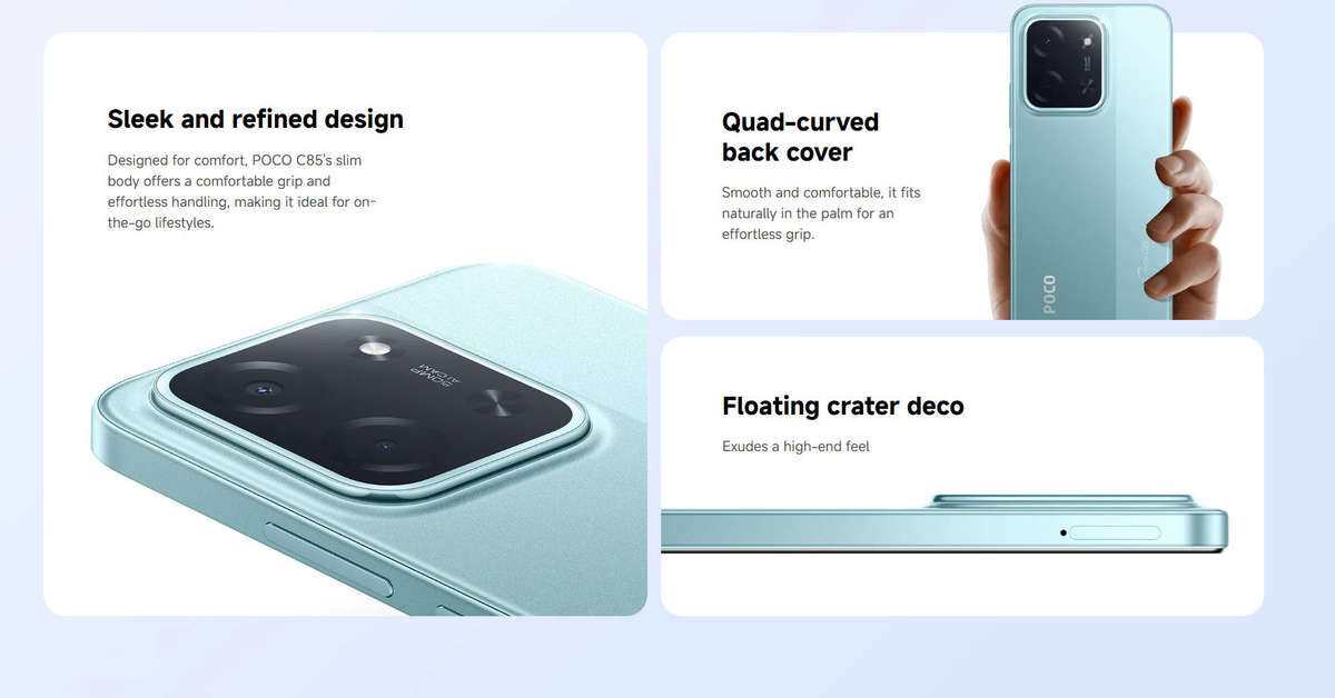 Green Xiaomi Poco C85 8GB Ram+256GB Rom 120Hz 6.9" Screen