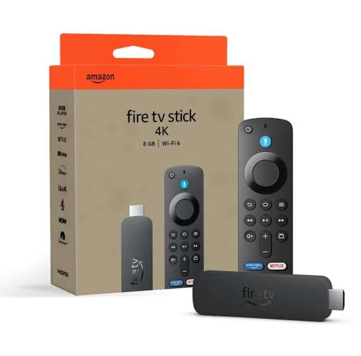 Amazon FireStick 4K 8GB Streaming Device, Alexa Voice Remote 3rd gen Wi-Fi 6