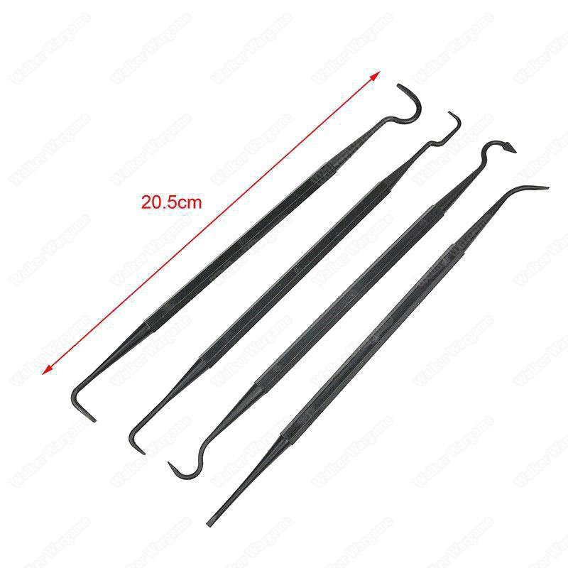Firearm Airsoft Cleaning Brush Tools Kit Set Deluxe - With Case and metal Picks
