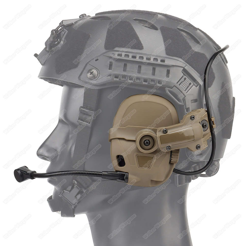WST GEN 6 tactical headsetSound pickup and noise reduction with Multi Mount Tan