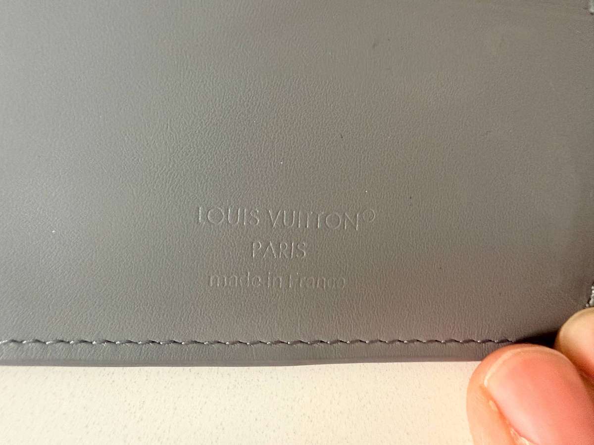 Original Louis Vuitton Calfskin Monogram Shadow Multiple Wallet Anthracite Gray