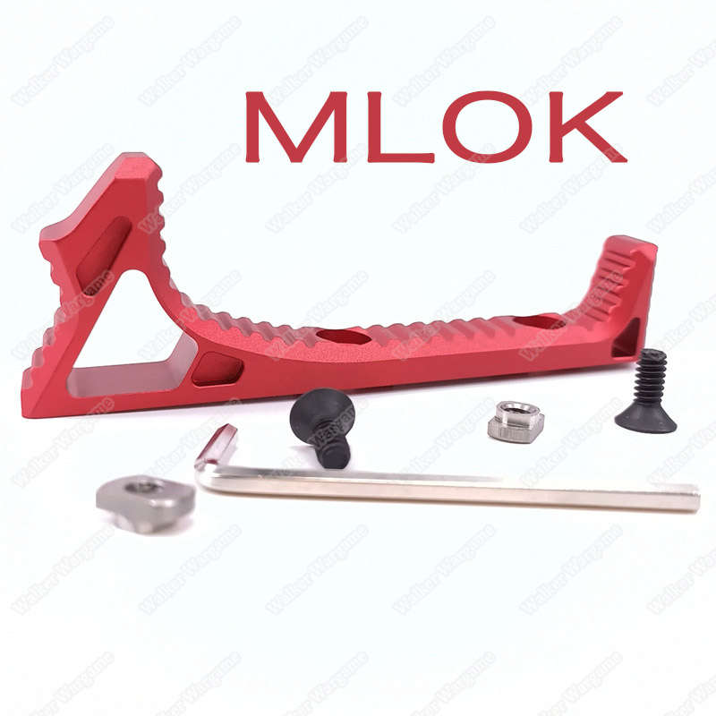 SLR CNC Curved Angled Foregrip Handstop MLOK - Red