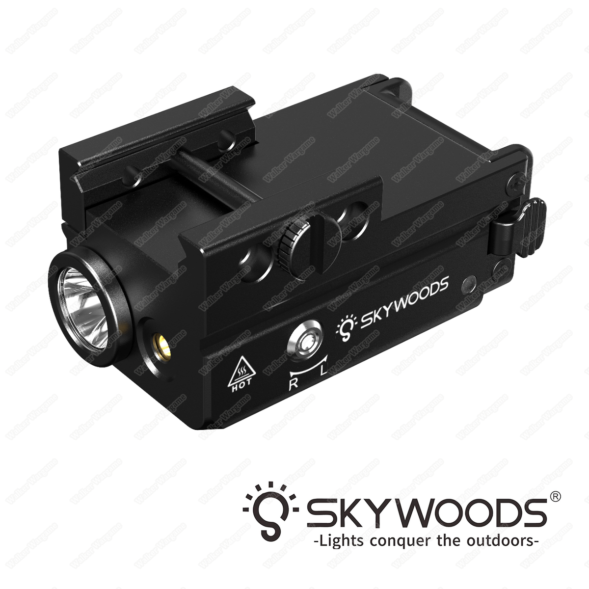 SkyWoods PL300R Tactical Flashlight With Red Laser with battery