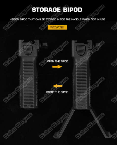 WST Elastic Bipod Foregrip Bipod Gripod - Black