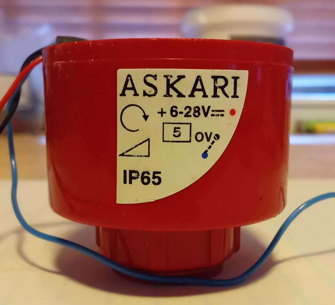 Askari Panel Mount Electronic Sounder / Siren - Red - 6-28V DC - IP65