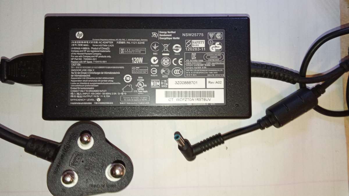 HP Laptop 120W PSU/Charger 19.5V HP 709984-001 (Blue Barrel)