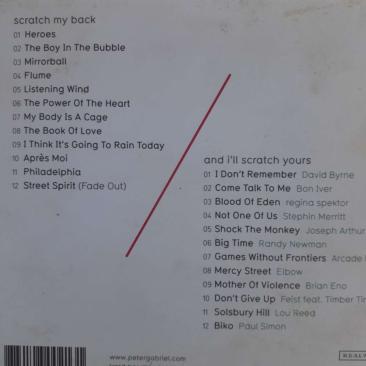 Peter Gabriel - Scratch My Back / And I'll Scratch Yours (2CD Import Digipak) (2013)