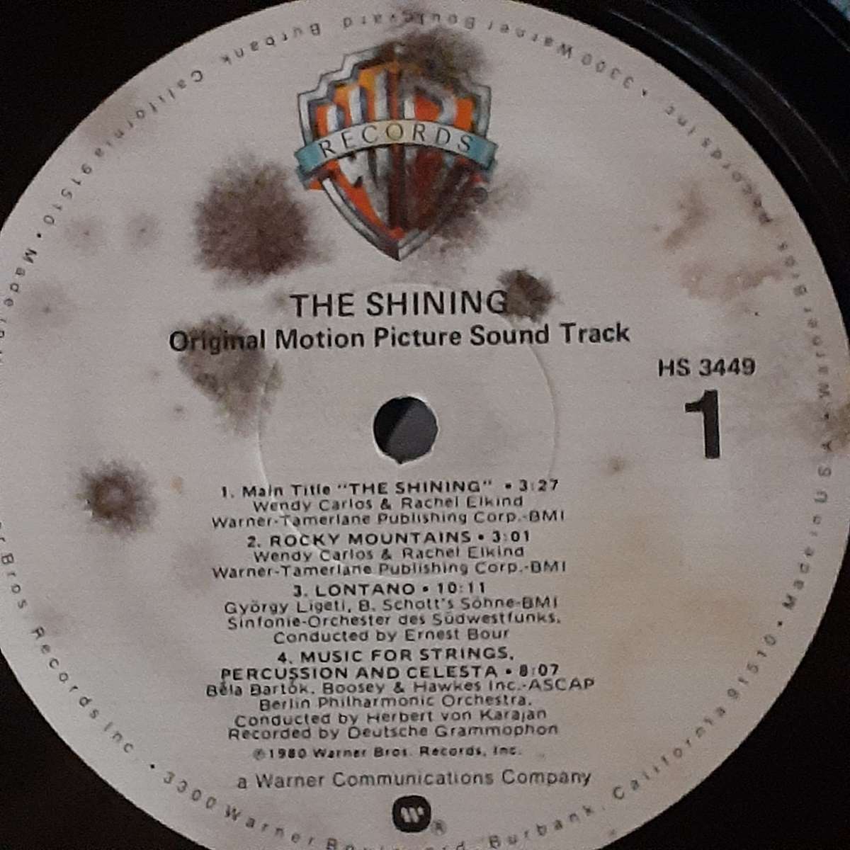 VINYL - The Shining (Original Sound Track) (1st U.S. press) (1980)