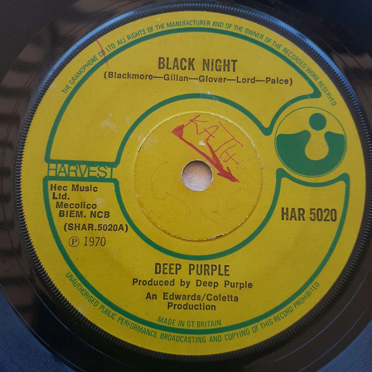 VINYL - Deep Purple - Black Night / Speed King [45 RPM LP - UK press]