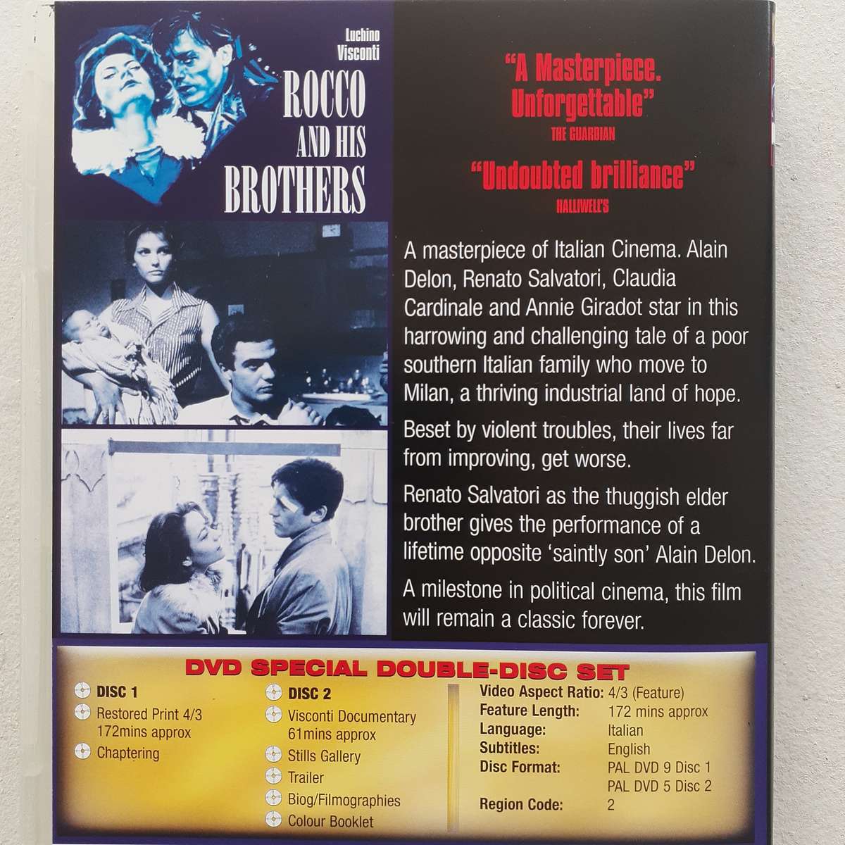 Rocco And His Brothers (A Film By Luchino Visconti) [2 Disc DVD Movie] (1960)