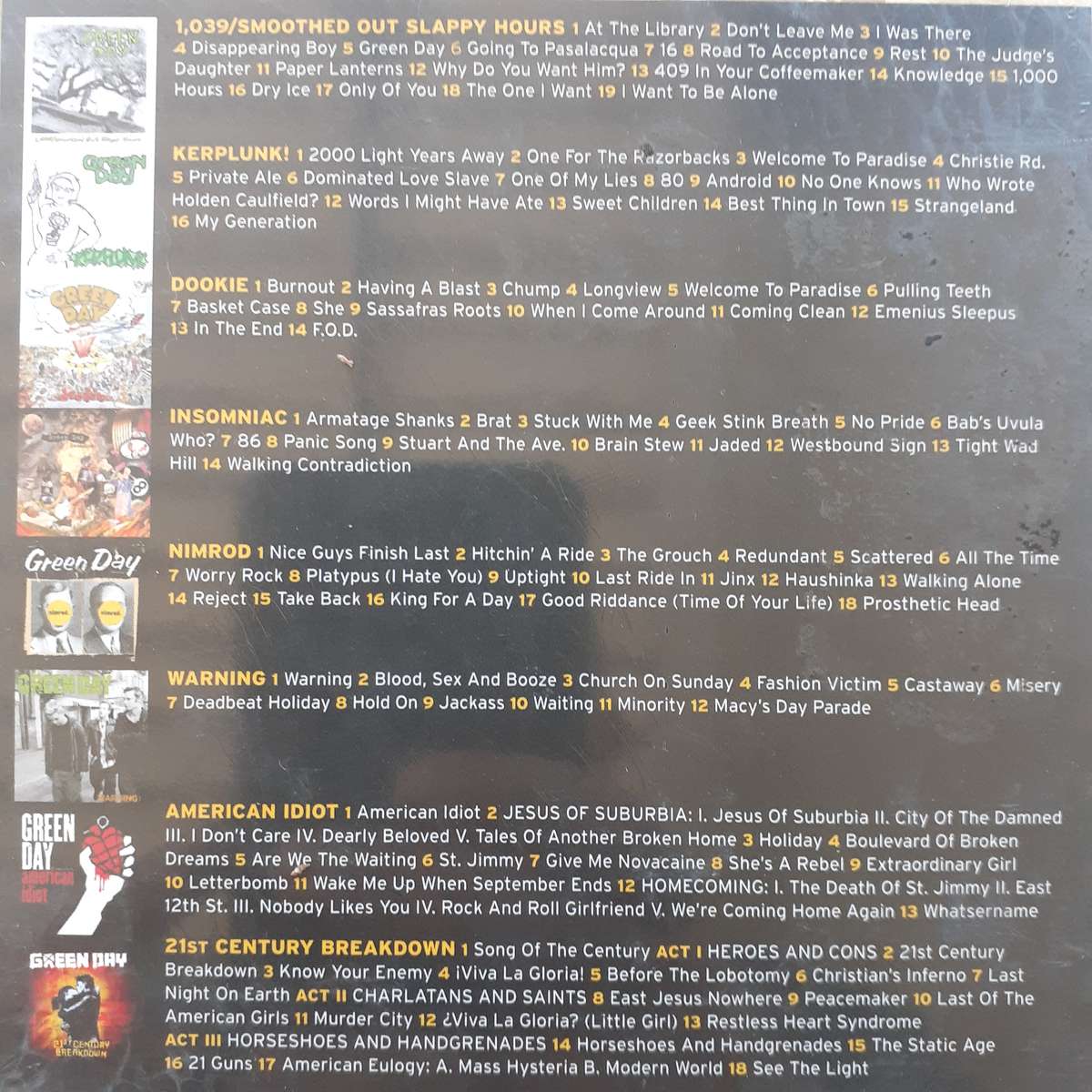 Green Day - The Studio Albums 1990 - 2009 [8 CD Box Set] (2012)   *NEW, sealed.