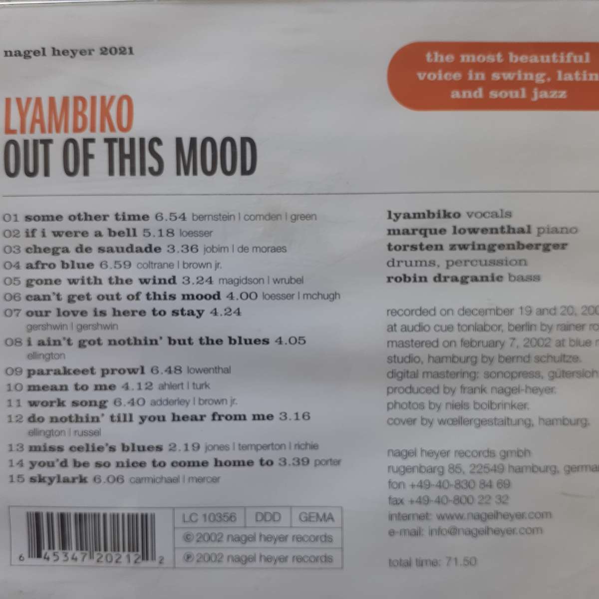 Lyambiko - Out Of This Mood [Import CD] (2002)