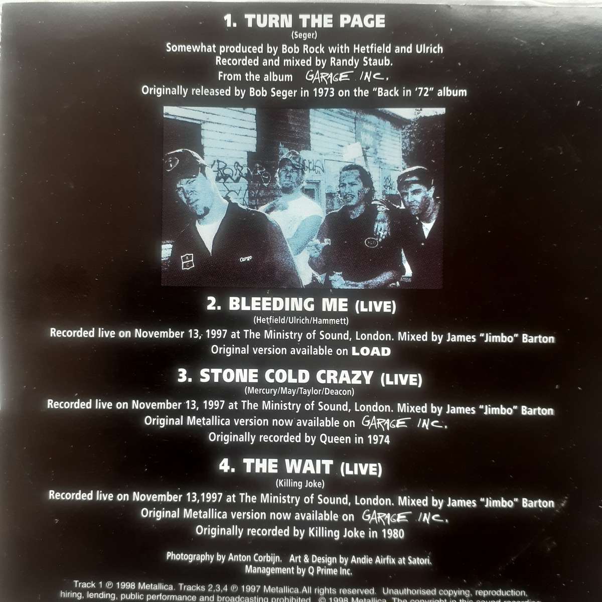 Metallica - Turn The Page [Import CD single]  (1998)