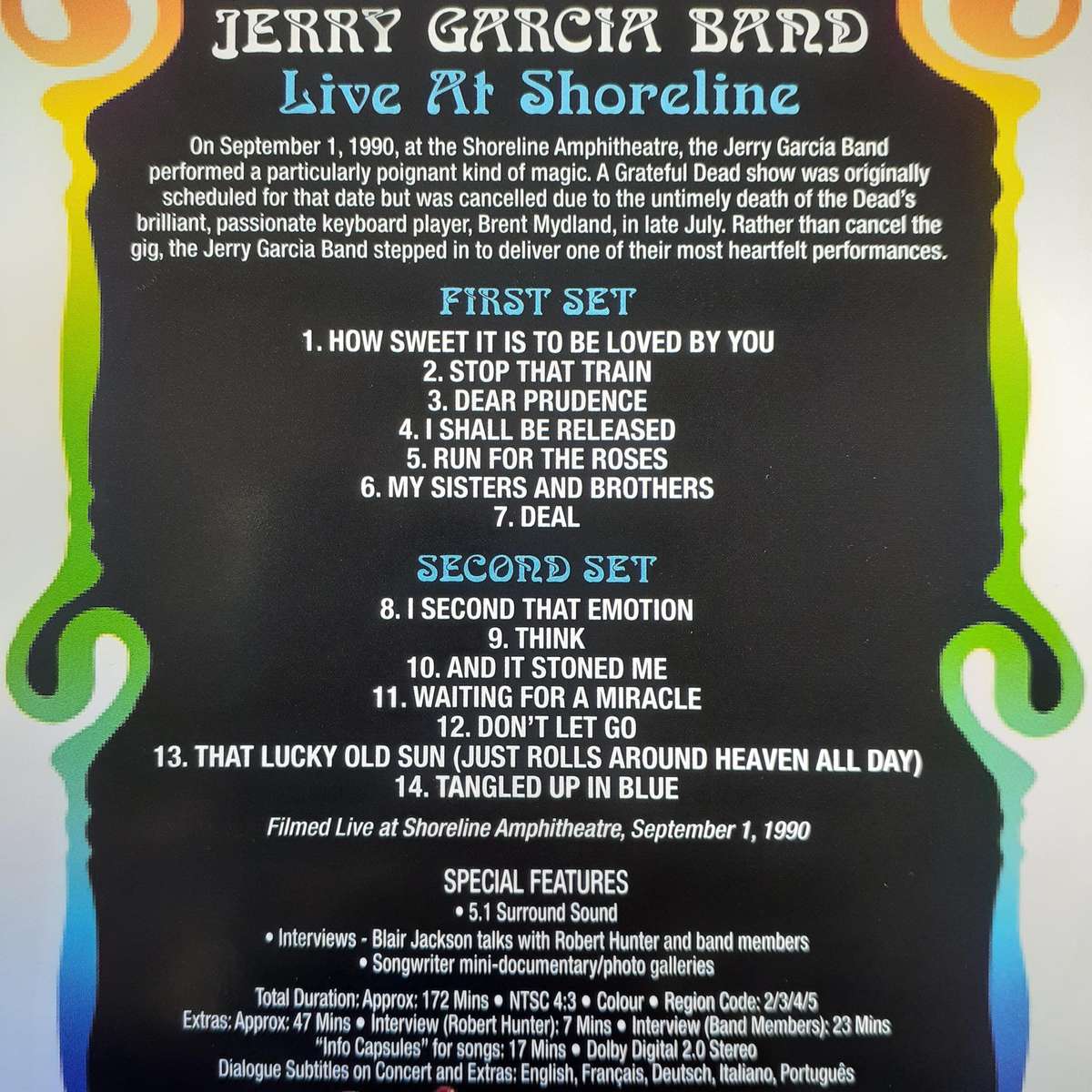 Jerry Garcia Band - Live At Shoreline 9/1/90 [DVD]