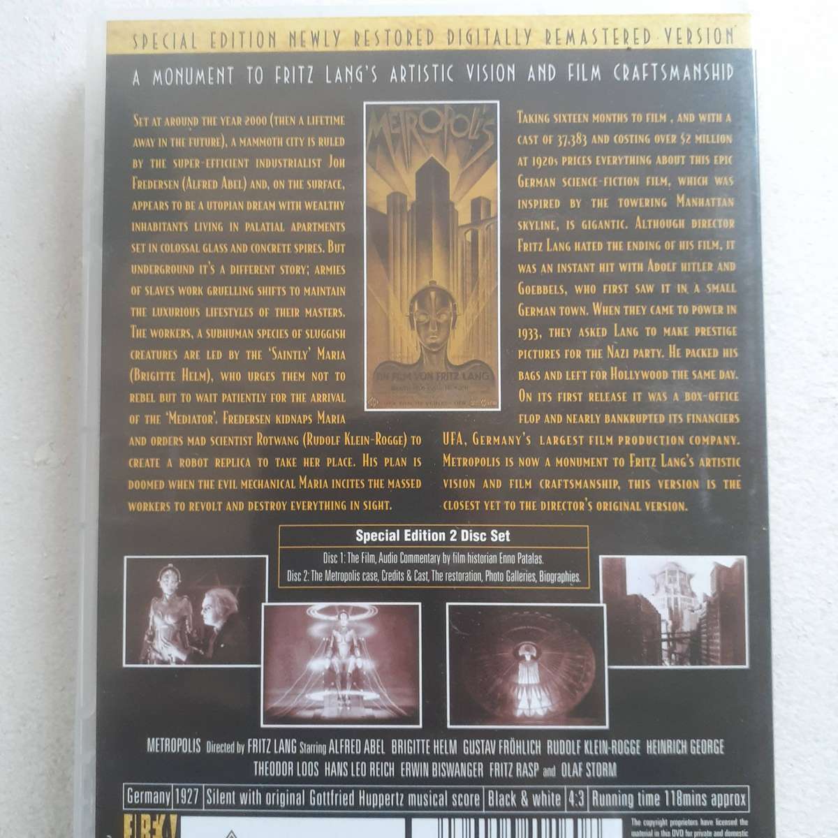Metropolis (A Fritz Lang Film) [DVD Movie - Special Edition 2 Disc Set] (1927)