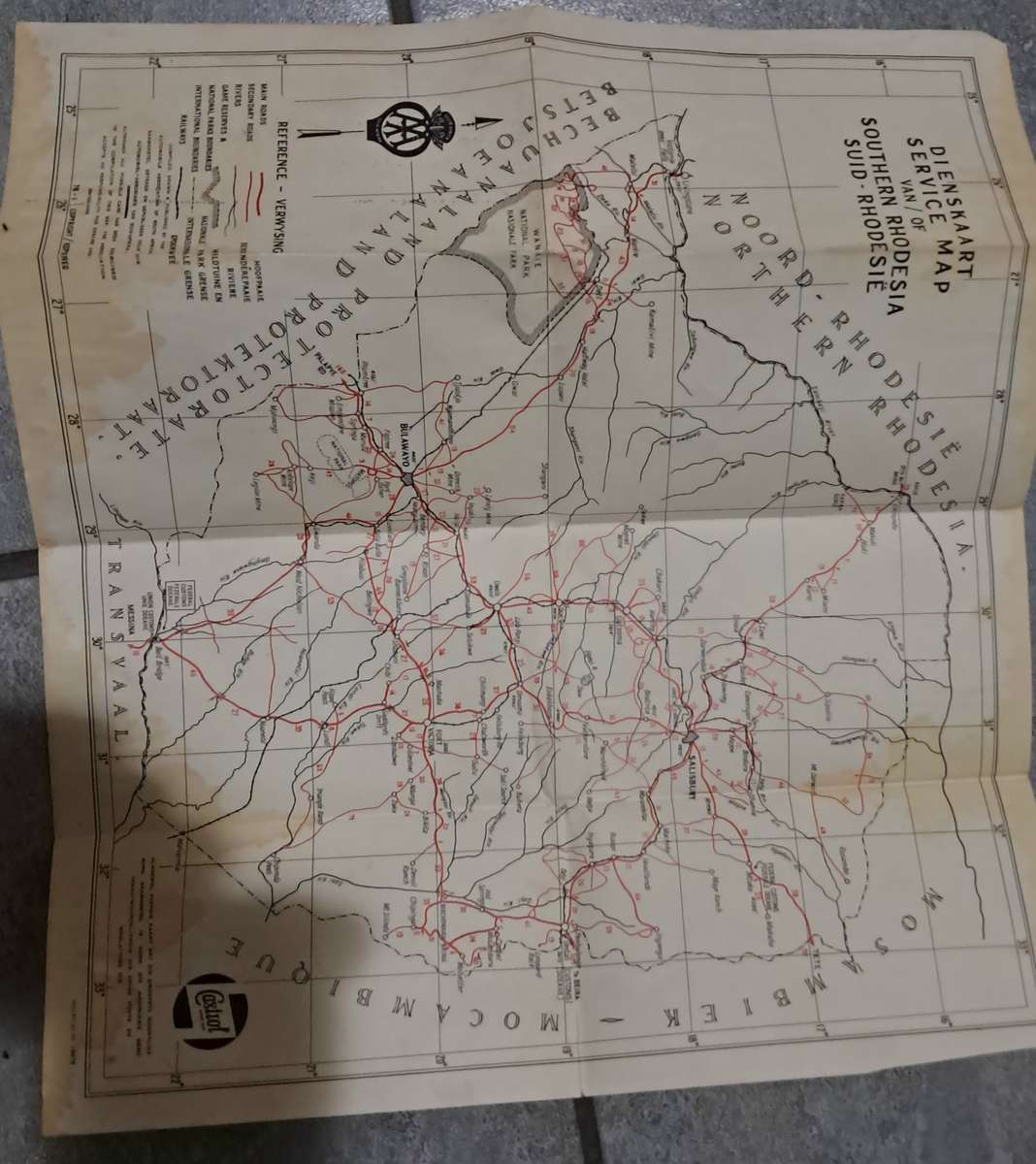 Rhodesian Service Map