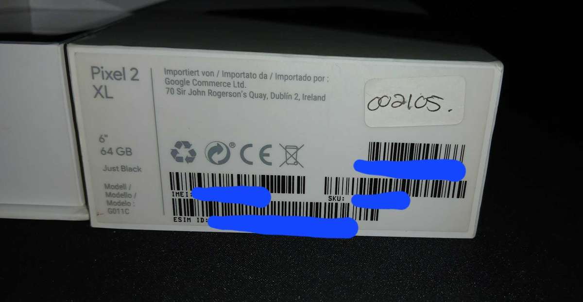 Google Pixel 2 XL 6.0", 64GB, 4GB RAM, Mostly Black