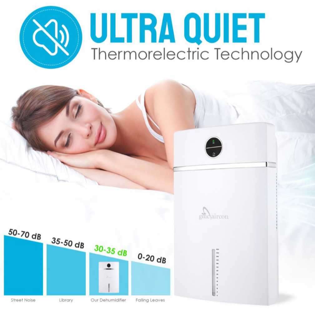 GMC - Dehumidifier 2L - Compact, Thermoelectric, Quiet, and Energy-Efficient