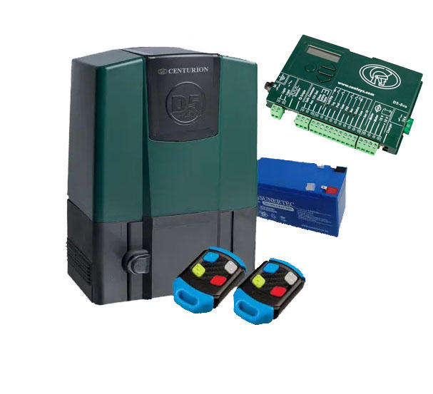 Gate Motor Refurbished Centurion D5 Evo with 2 Button Remotes and 12V Battery