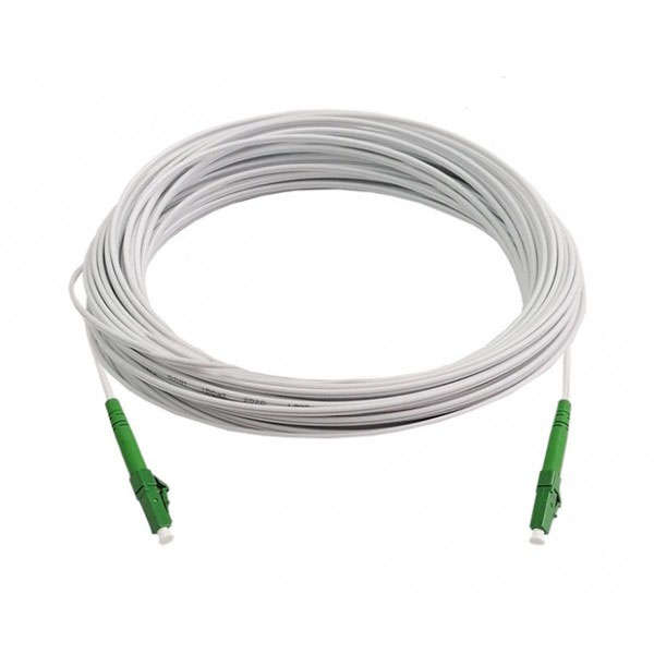 High-Speed 30m White Fiber Optic Cable for Reliable Connectivity - Indoor/Outdoor Use'