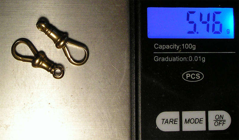 Two (x2) Antique Gold Lobster-Claw Necklace Clasps * 18ct 5.46 gm *