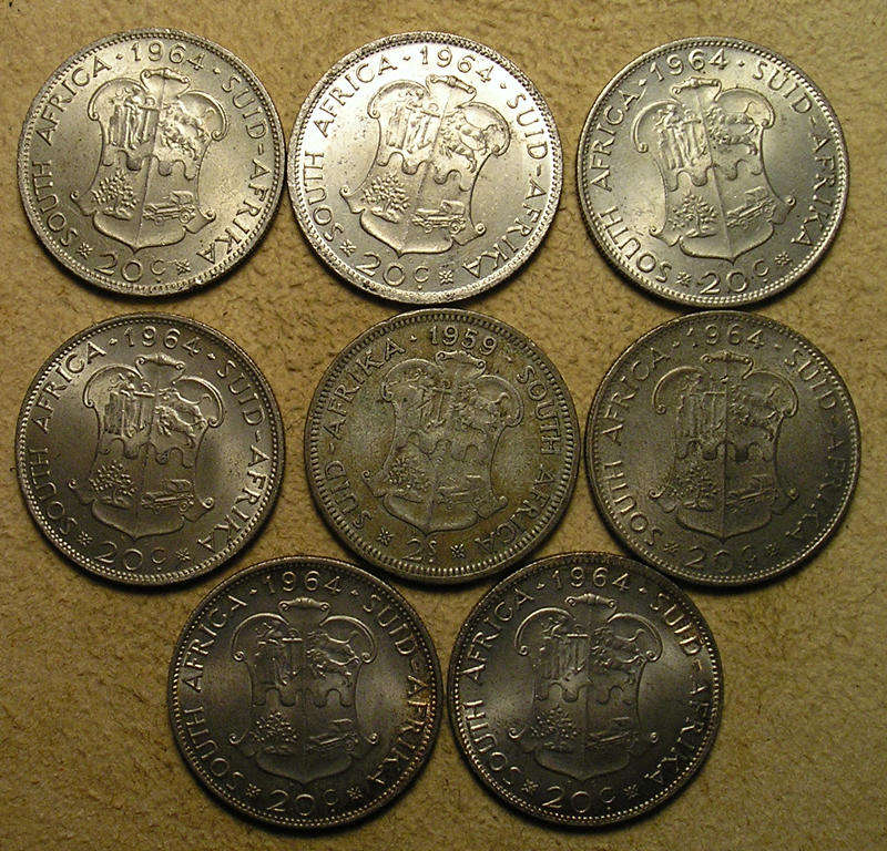 Collection of South African Silver (80% and 50%) Coins (230 gm)