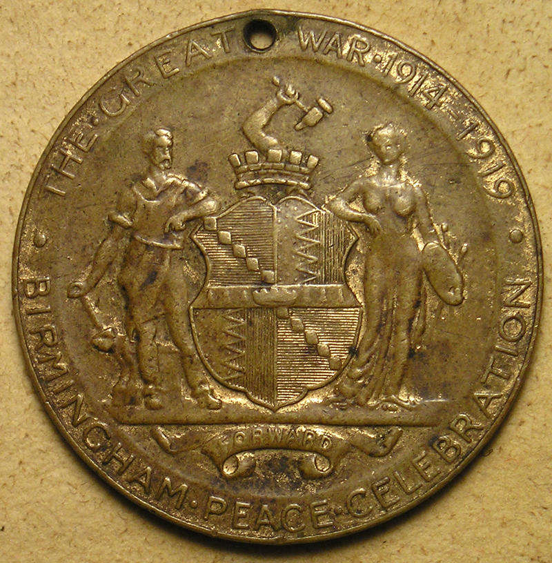Great Britain, Birmingham: 1919 First World War Peace & Victory Medal