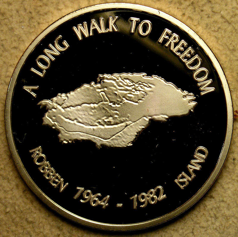 Nelson Mandela on Robben Island Medal