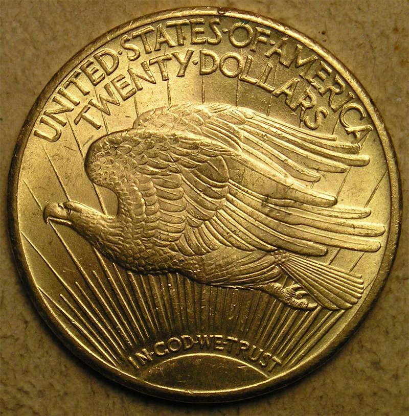 United States: 1924 $20 St Gaudens Gold Double Eagle * 0.96 Troy Ounces *