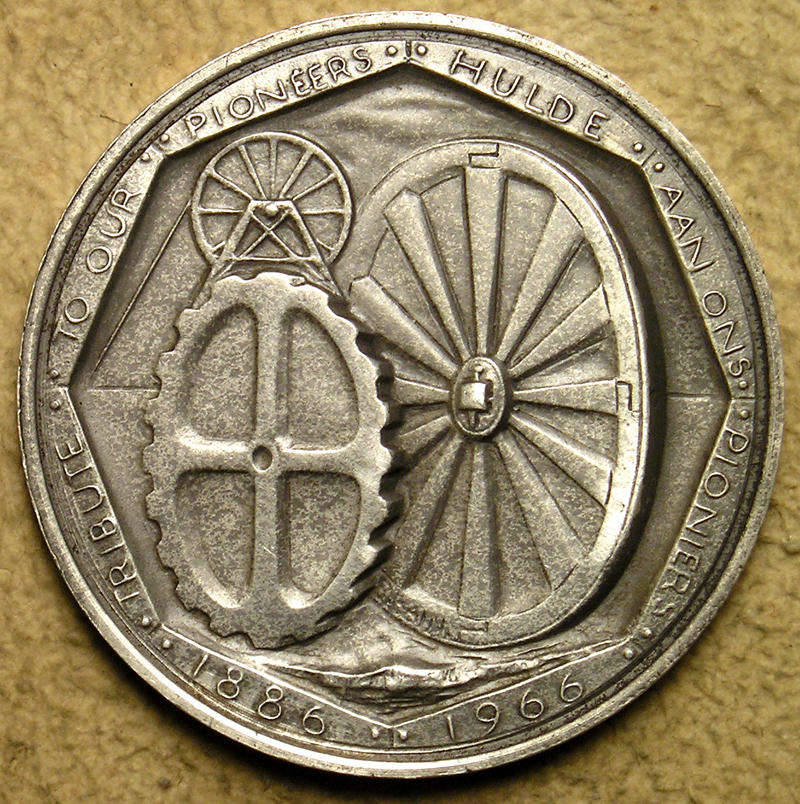 1966 City of Johannesburg 80th Anniversary, Tribute to Pioneers Silver Medal