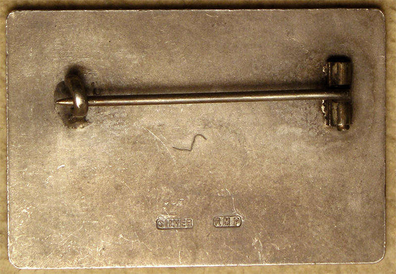 1938 Voortrekker  Centenary: Trichardt Trek, Oxwagon going down the Drakensberg Silver Badge