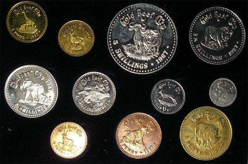 Paul Kruger Union Coinage Commemorative Long Proof Set 1987 Token Coins (Animals)