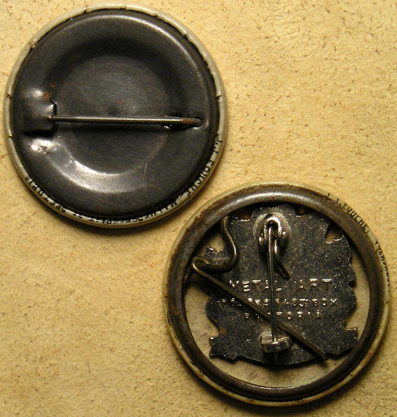 Two Photographic Tin Badges: "NASIONALE - HELDEDAG." & "GELOFTE 1838"