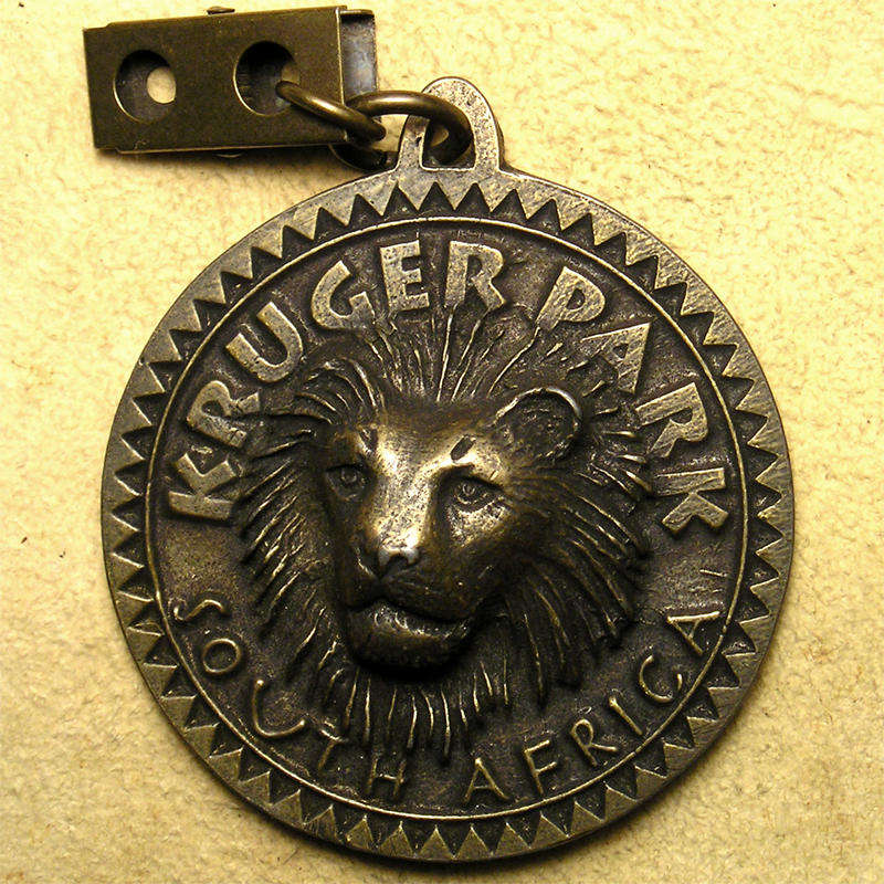 Large Cast Brass Kruger Park Souvenir Medal