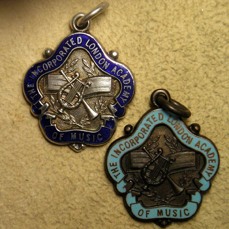 Two London Academy of Music Award Medals: 1934 Bronze & 1936 Silver