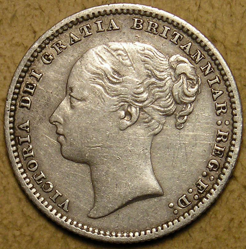Great Britain: 1879 Queen Victoria Young Head Silver Shilling