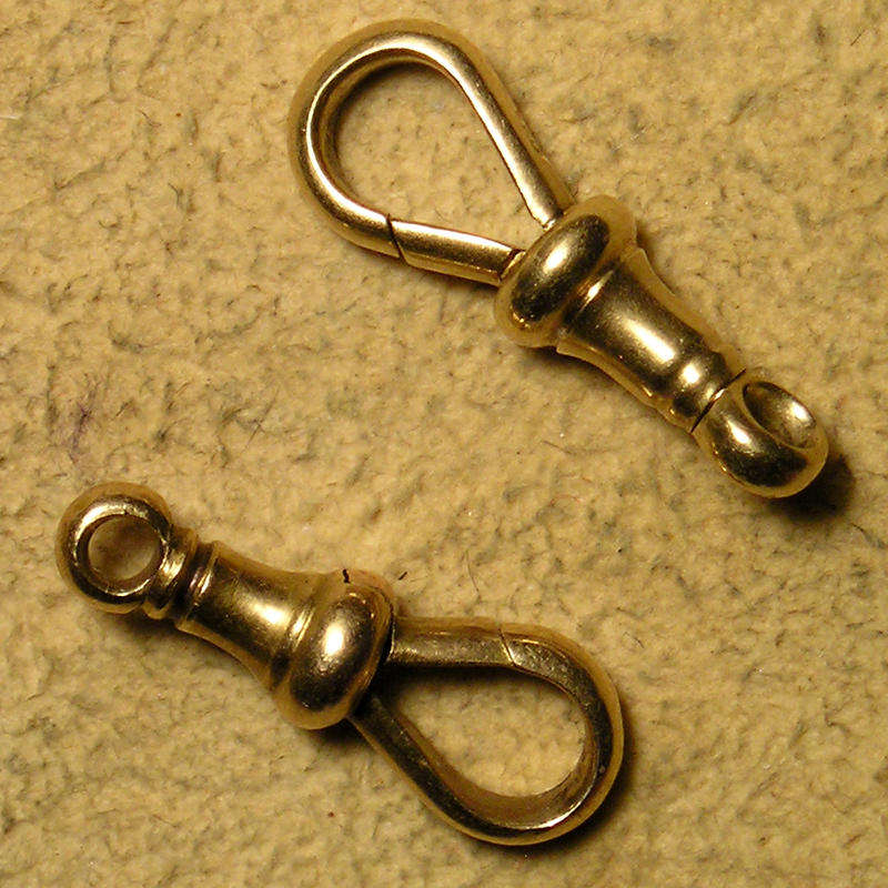 Two (x2) Antique Gold Lobster-Claw Necklace Clasps * 18ct 5.46 gm *