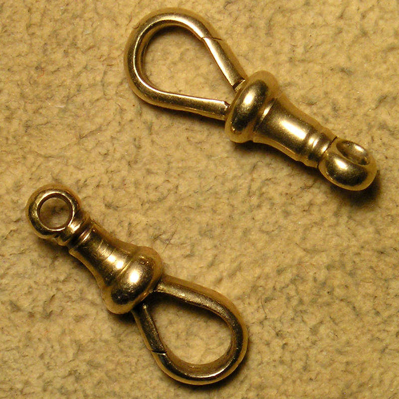 Two (x2) Antique Gold Lobster-Claw Necklace Clasps * 18ct 5.46 gm *