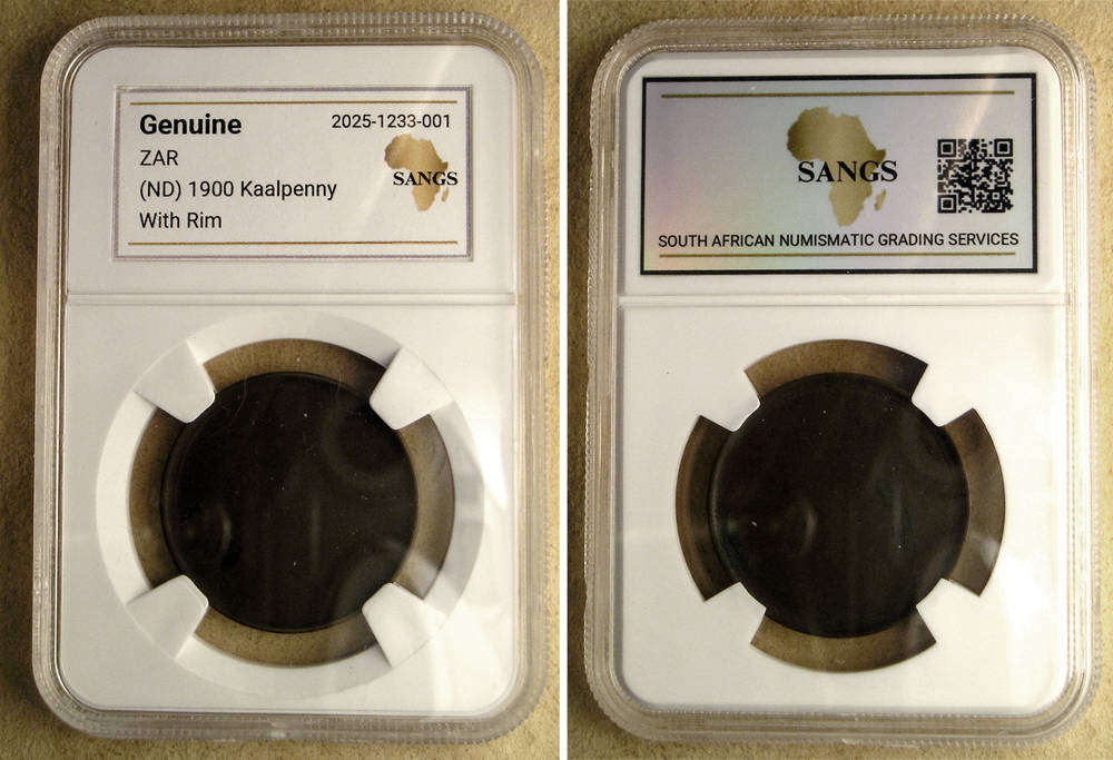 ZAR: 1900(ND) Kaalpenny (Blank Penny) With Rim * SANGS GENUINE *