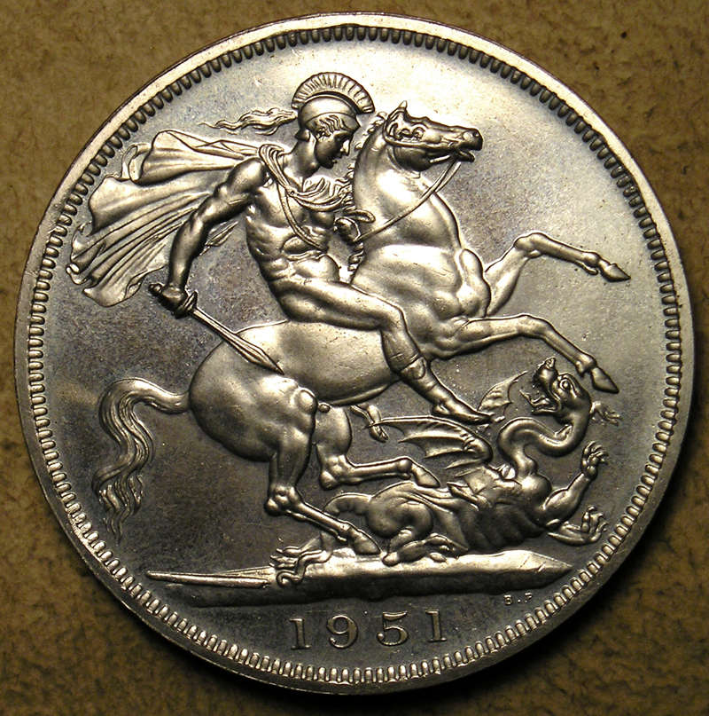 Great Britain: 1951 King George VI Festival of Britain CuNi Proof Crown In Box with Certificate