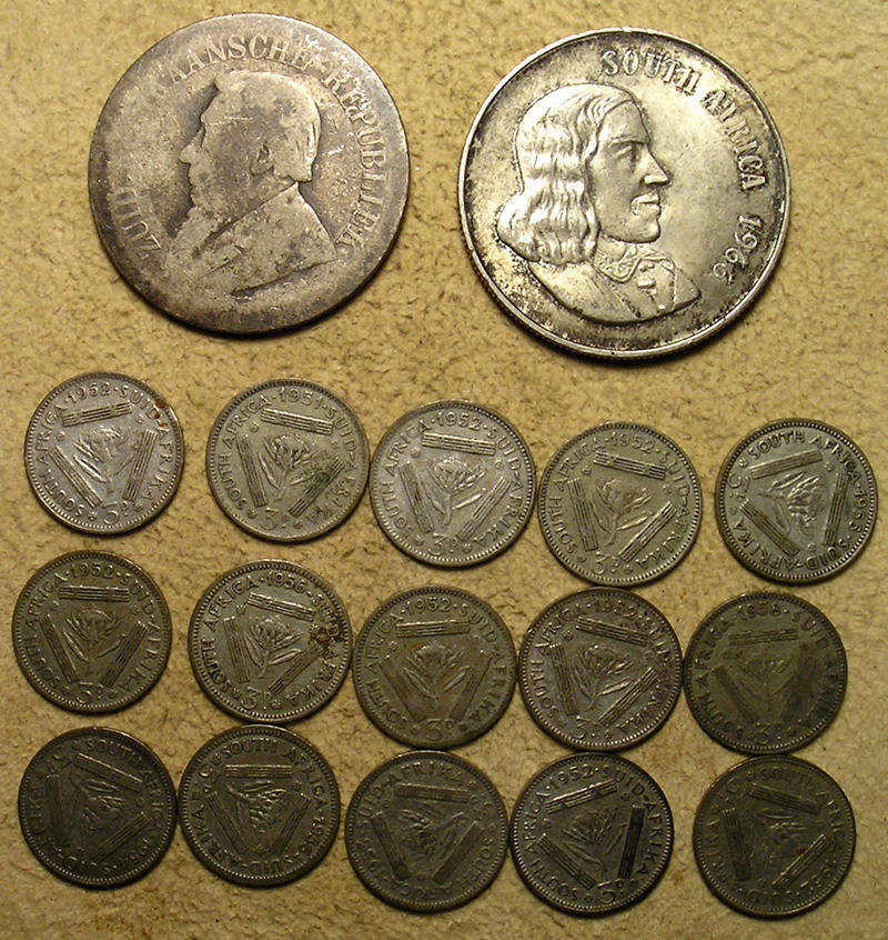 Collection of South African Silver (80% and 50%) Coins (230 gm)