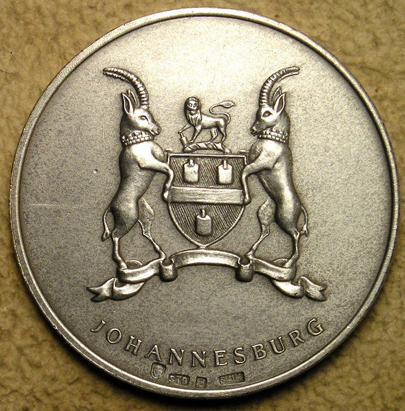 1966 City of Johannesburg 80th Anniversary, Tribute to Pioneers Silver Medal