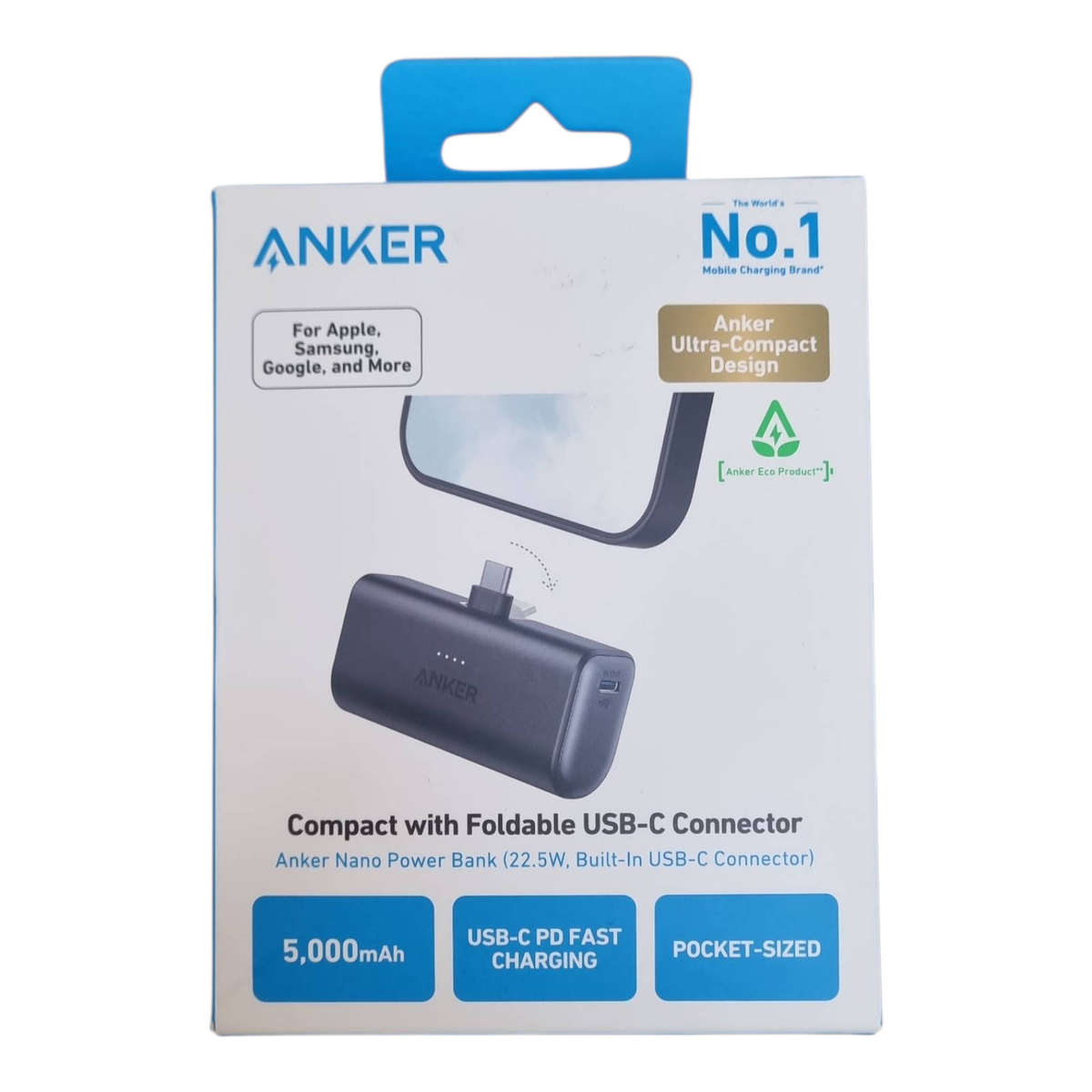 Anker Nano Power Bank with Foldable USB-C Connector