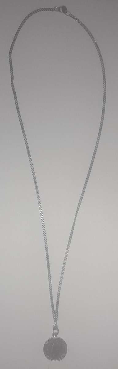 Silver necklace with 1951 George VI Coin Pendant