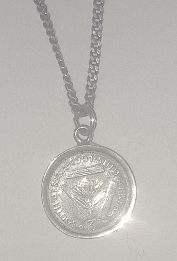 Silver necklace with 1951 George VI Coin Pendant