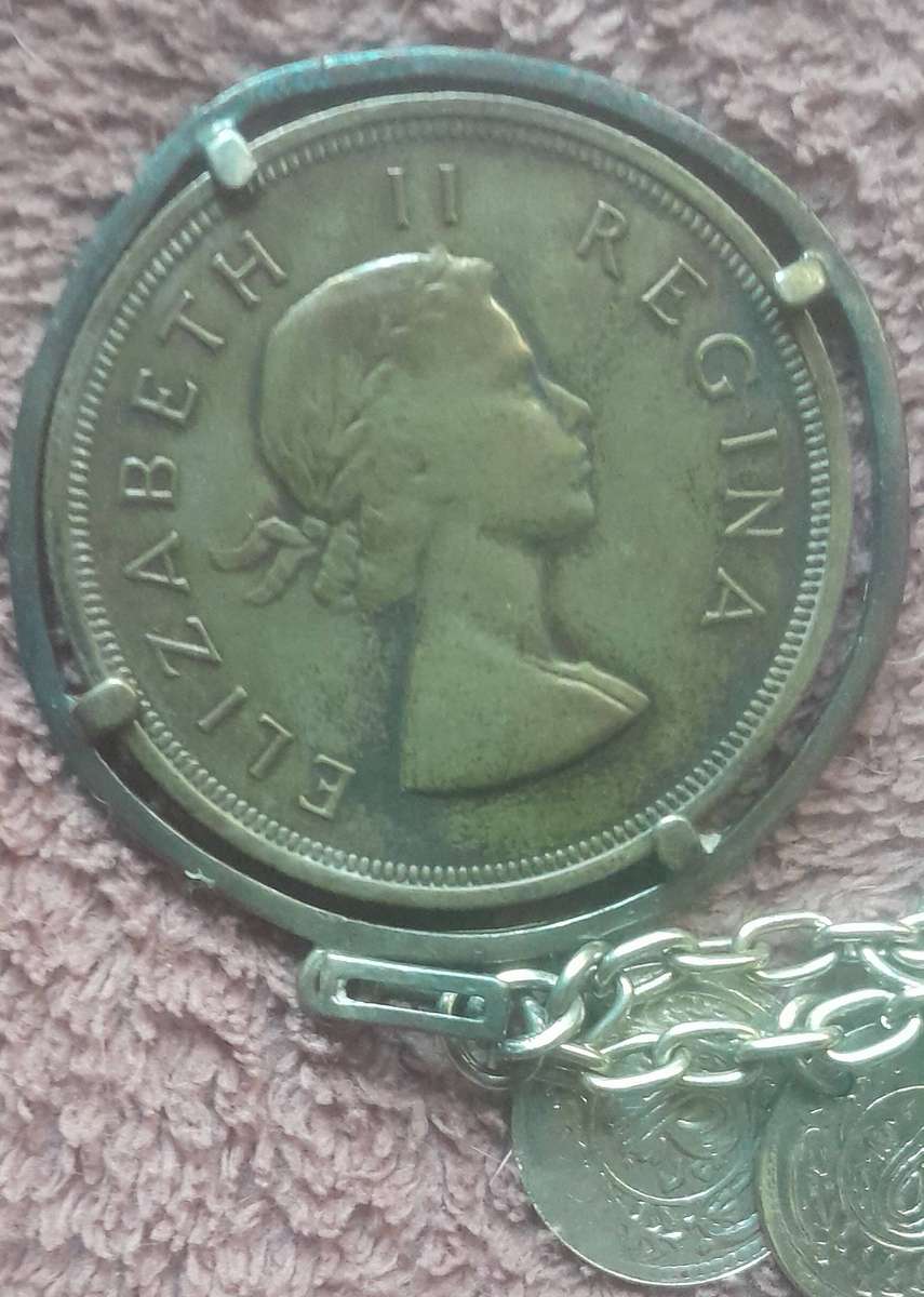 South African 5 Shilling Silver Necklace