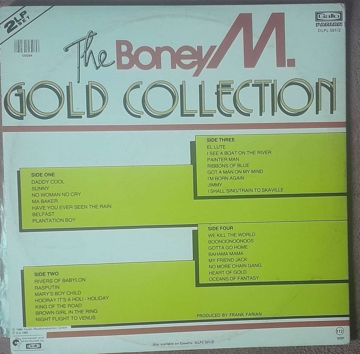 Boney M The Gold Collection Double Vinyl